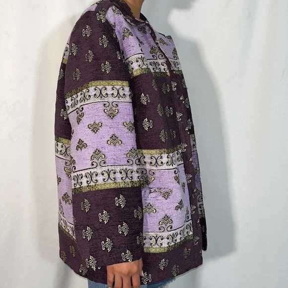 Vintage Sag Harbor Purple & Lavender Coat (size 18w) - Picture 4 of 6